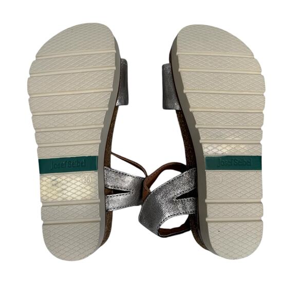 Josef Seibel Clea Platform Sandals - Metallic Silver - Size 36 (US 6.5) - Picture 10 of 10